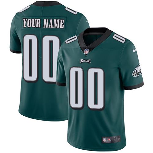 2019 NFL Youth Nike Philadelphia Eagles Home Midnight Green Customized Vapor jersey